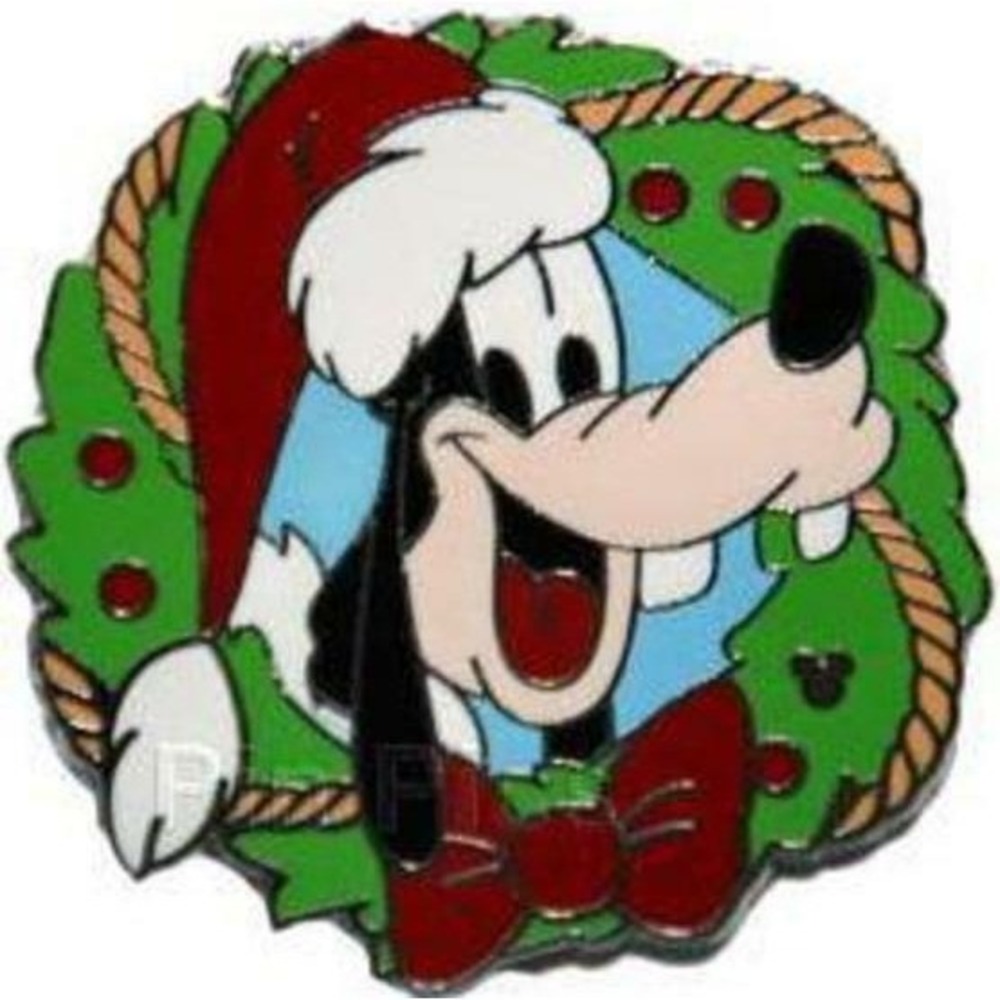 Disney Pin Goofy Disneyland Resort Holiday Wreath Hotel Lanyard 51364 DLR 2006